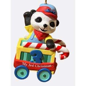 Hallmark 2002 Keepsake Ornament Childs Third Christmas The Peppermint Express